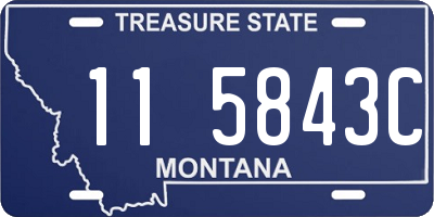 MT license plate 115843C