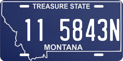 MT license plate 115843N