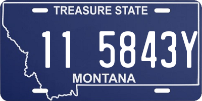 MT license plate 115843Y