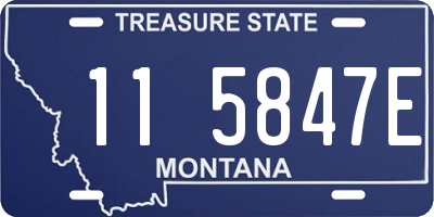 MT license plate 115847E