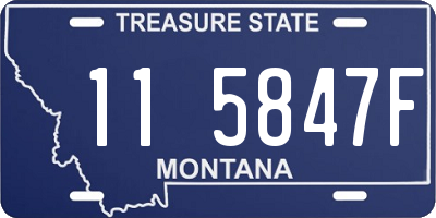 MT license plate 115847F