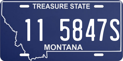 MT license plate 115847S