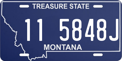 MT license plate 115848J
