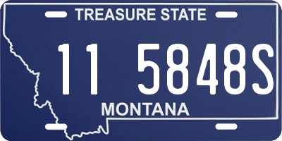 MT license plate 115848S