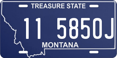 MT license plate 115850J