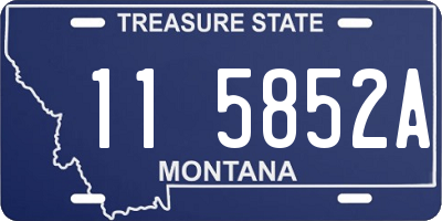 MT license plate 115852A