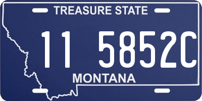 MT license plate 115852C