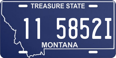 MT license plate 115852I