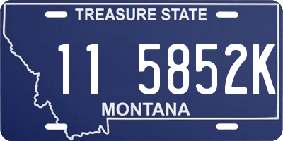 MT license plate 115852K