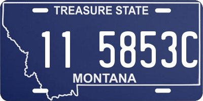 MT license plate 115853C