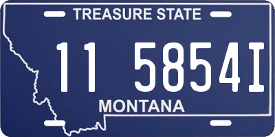 MT license plate 115854I