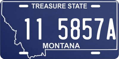 MT license plate 115857A