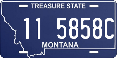 MT license plate 115858C