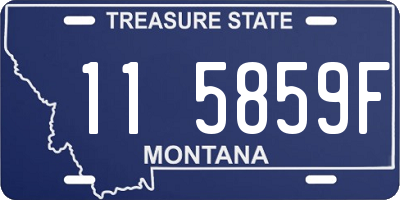 MT license plate 115859F