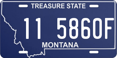 MT license plate 115860F