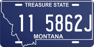 MT license plate 115862J