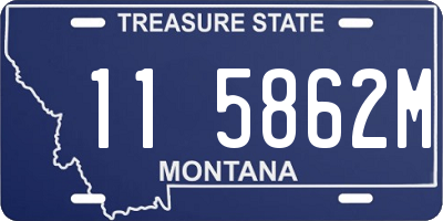 MT license plate 115862M