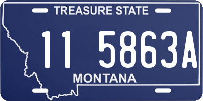 MT license plate 115863A
