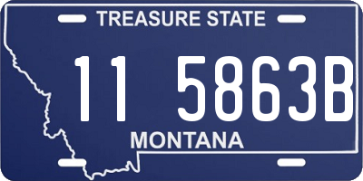 MT license plate 115863B