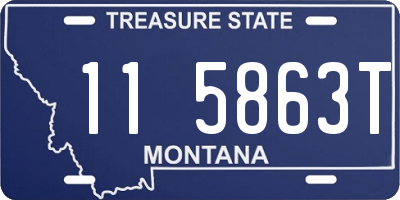 MT license plate 115863T