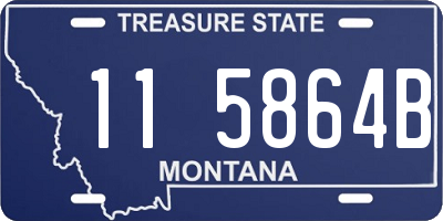 MT license plate 115864B