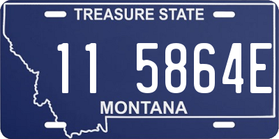 MT license plate 115864E