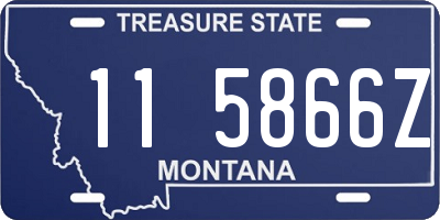 MT license plate 115866Z