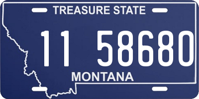 MT license plate 115868O