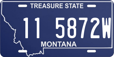 MT license plate 115872W