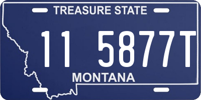 MT license plate 115877T