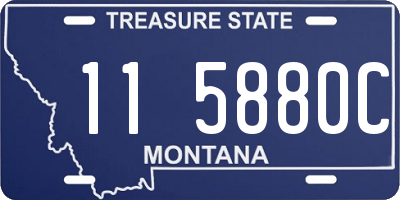 MT license plate 115880C