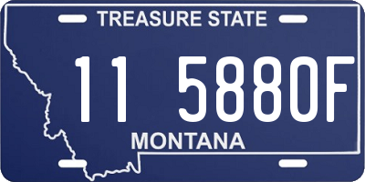 MT license plate 115880F