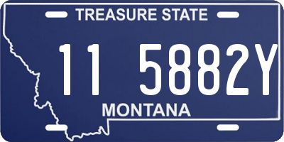MT license plate 115882Y
