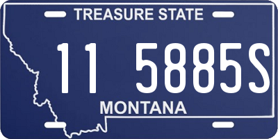 MT license plate 115885S