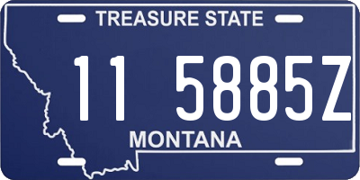 MT license plate 115885Z
