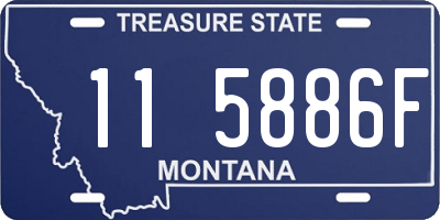 MT license plate 115886F