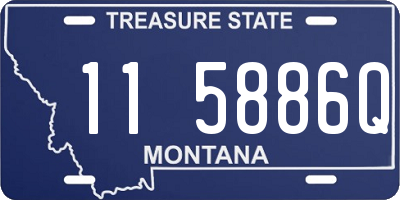 MT license plate 115886Q