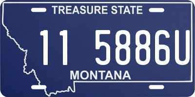 MT license plate 115886U