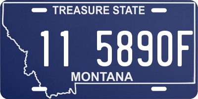 MT license plate 115890F