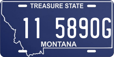 MT license plate 115890G