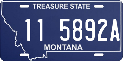 MT license plate 115892A