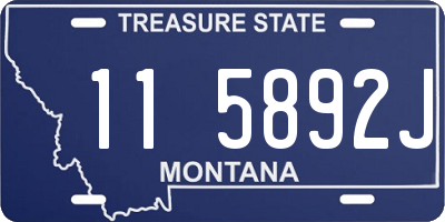 MT license plate 115892J