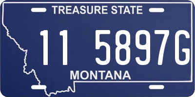 MT license plate 115897G