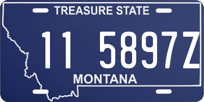 MT license plate 115897Z