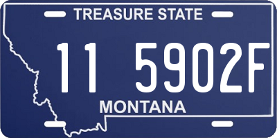 MT license plate 115902F
