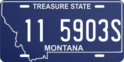 MT license plate 115903S