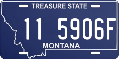 MT license plate 115906F