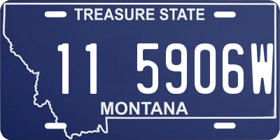 MT license plate 115906W