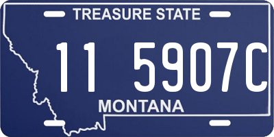 MT license plate 115907C