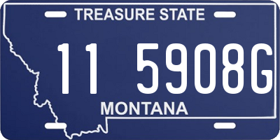 MT license plate 115908G